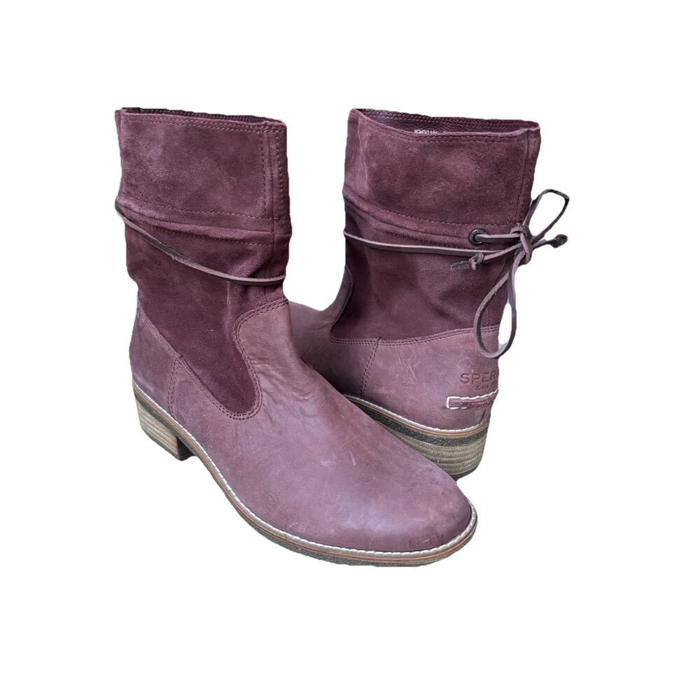Sperry Women's Maya Ronan Leather Ankle Booties, Rust, 9.5M US NEW W/O box